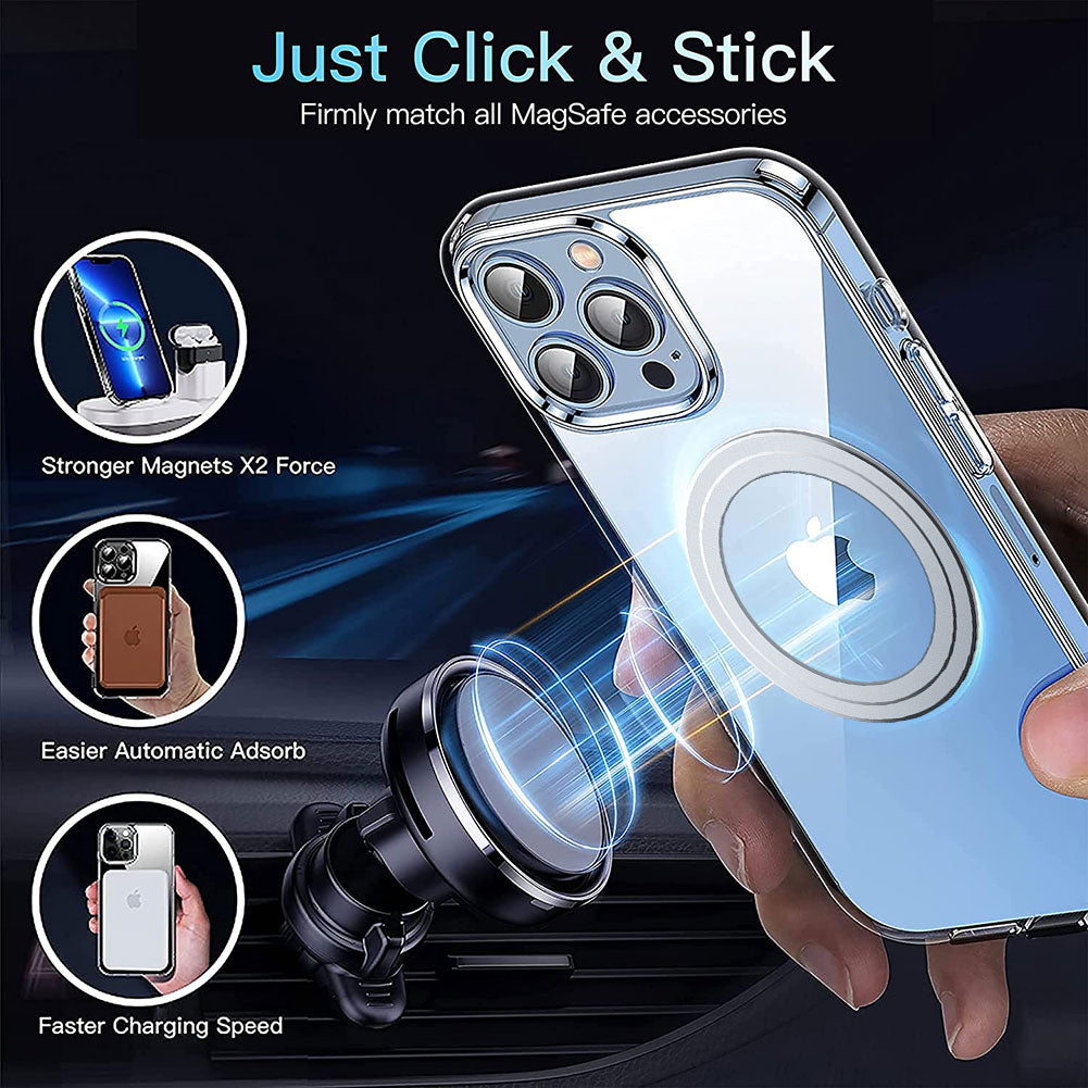 Magnetic Phone Case for iPhone 15 Pro Max Compatible with MagSafe Anti-Scratch TPU PC Clear Cover Magnetic Phone Case for iPhone 15 Pro Max Compatible with MagSafe Anti-Scratch TPU PC Clear Cover